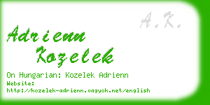 adrienn kozelek business card